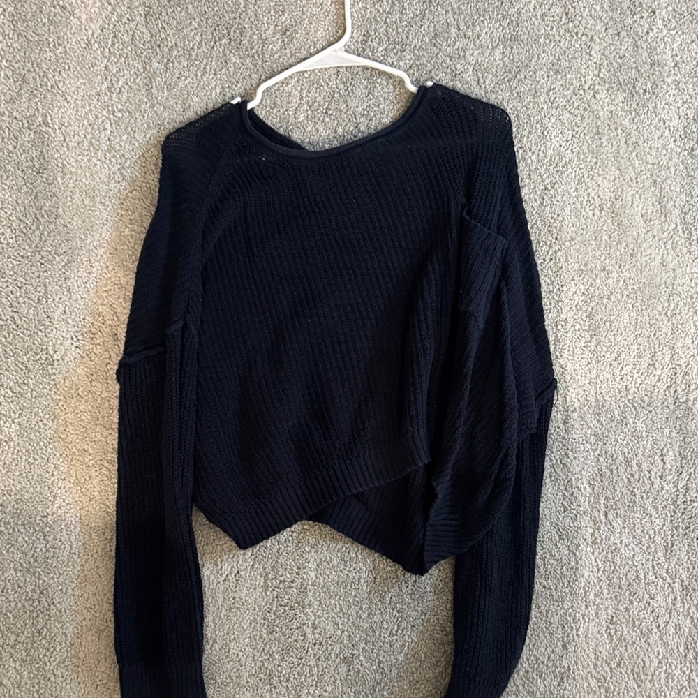 American Eagle Outfitters Black Crew Neck Sweater